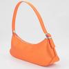 Women's Orange Satin Baguette Bag