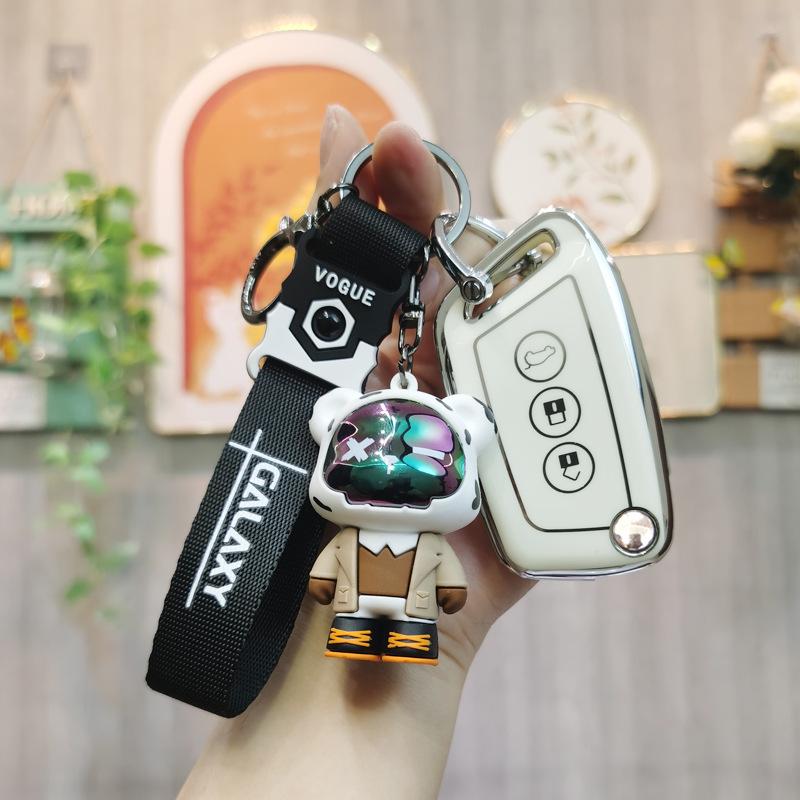 New Baojun Key Case for Kiwi EV, E300, RC6/RC5, RS3, RS5, Nano Car - Female Buckle Shell Bag