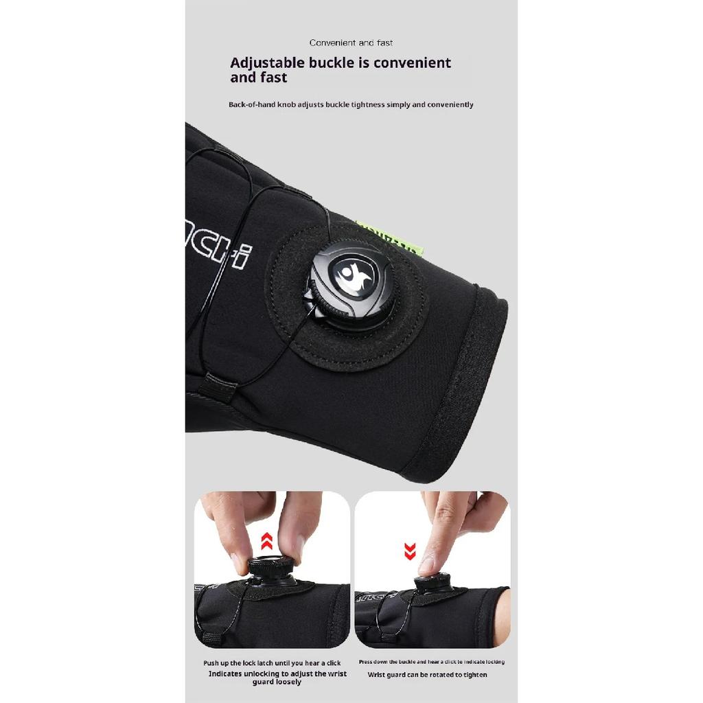 Men's Waterproof Touch Screen Cycling Gloves Winter Windproof Outdoor Motorcycle Ski Bike Warm Gloves for Riding And Scooter