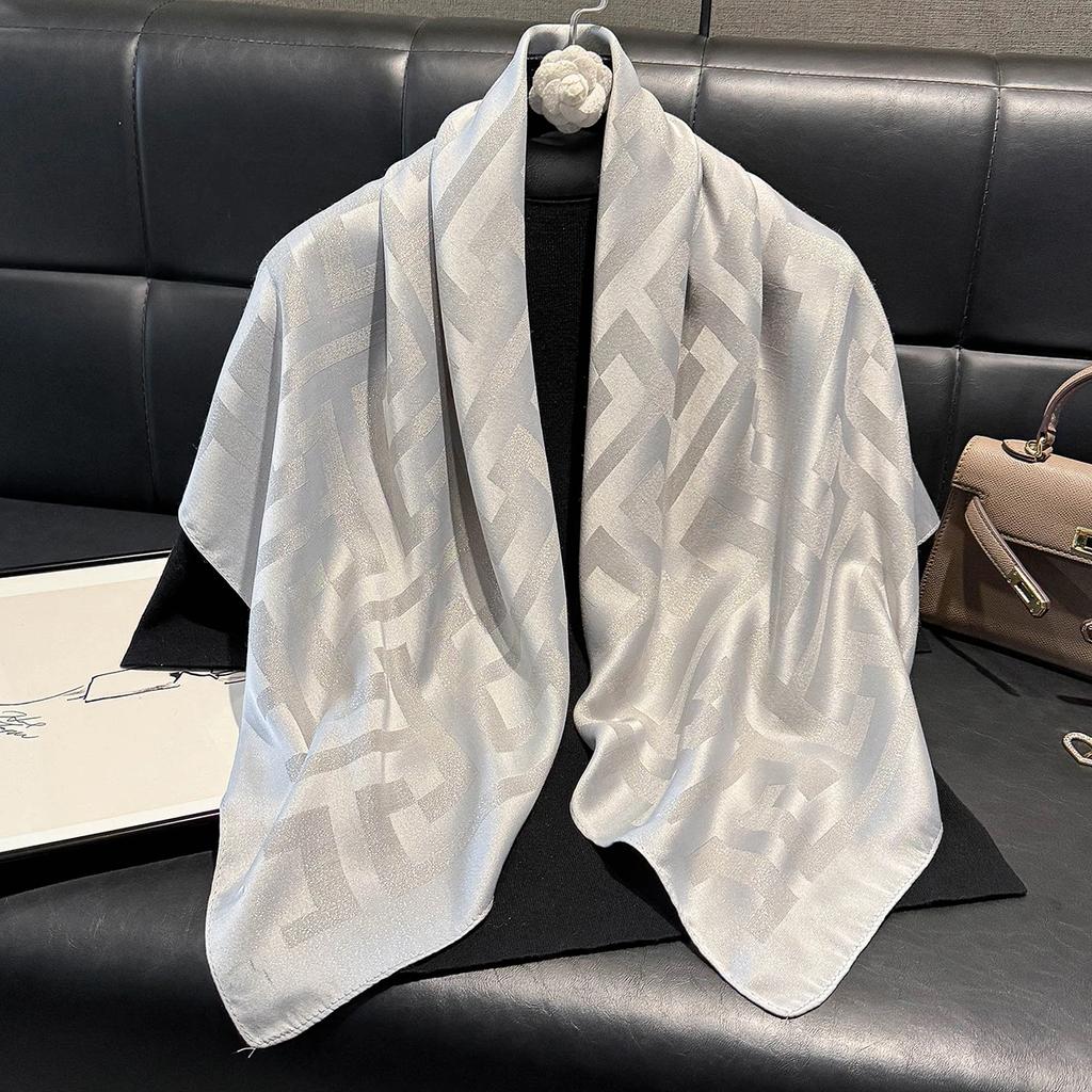 New Women Fashion Silky Kerchief Shawl Ethnic Travel Scarves Bufanda Jacquard Scarf Printed Decorative Summer Sun Protection