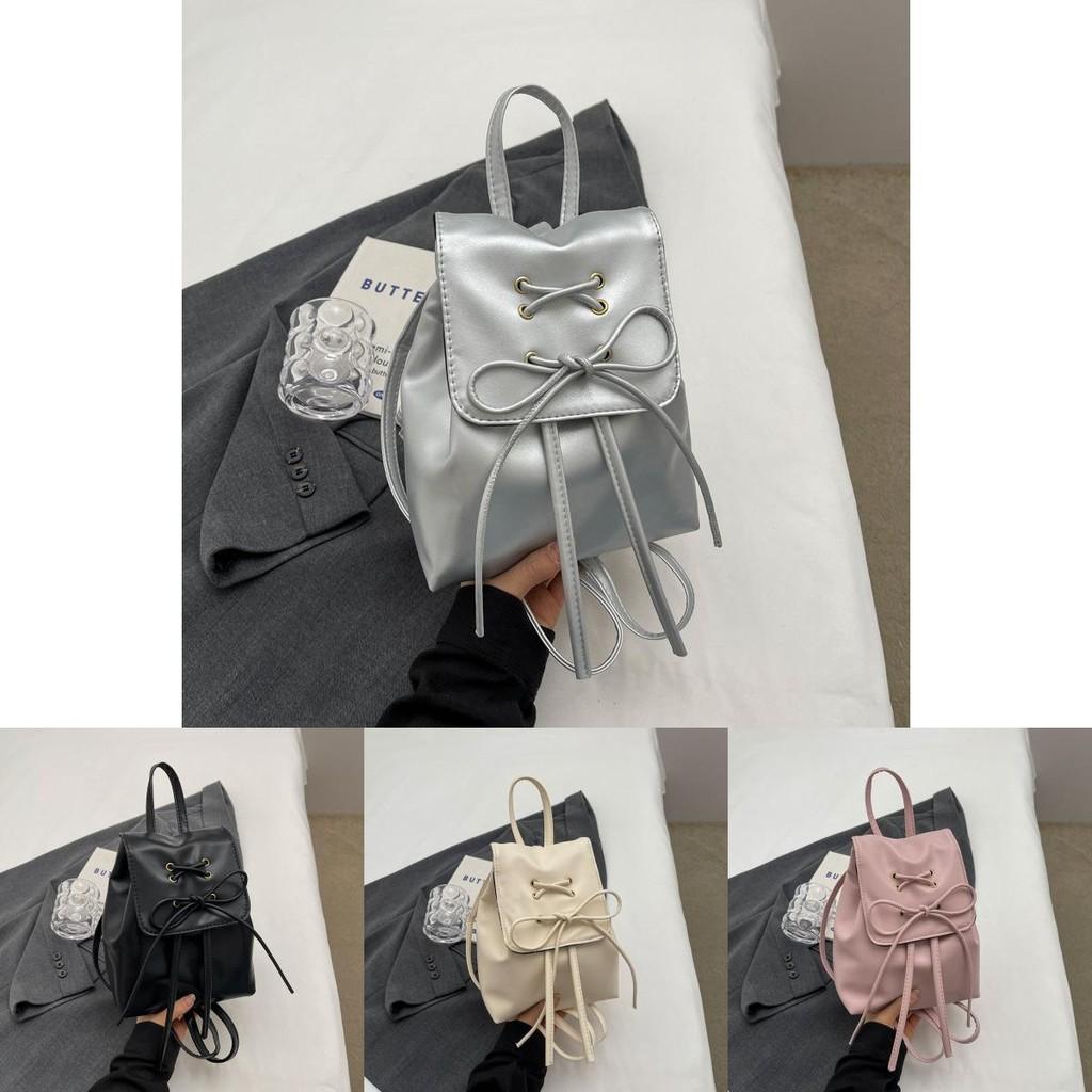 Stylish Korean Bowknot Backpack For Women Trendy Fashionable Handbag With Soft Pu Material