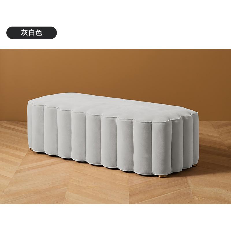 Скандинавская фланелевая скамья для переобувания, американский диван для отдыха, пуф, мебель для гостиной, роскошная диванная скамья