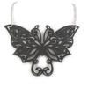 [M4199] - Black 'Papillon' Designer Necklace