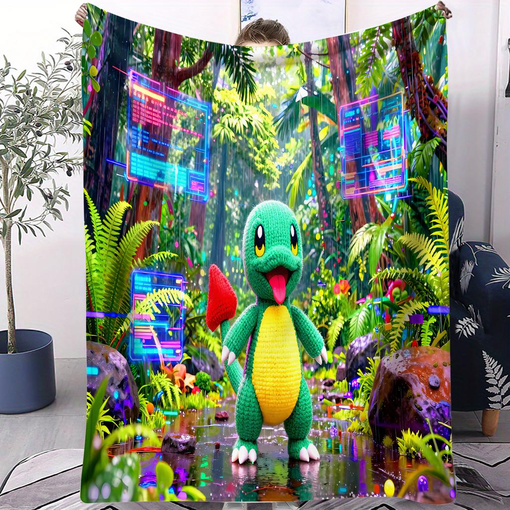 Viral Pokemon Cute Cartoon Sci Fi Fluffy Small Cover Blanket Thin Sofa Throw For Kids Adults Camping Picnic Modern Fashion Gift