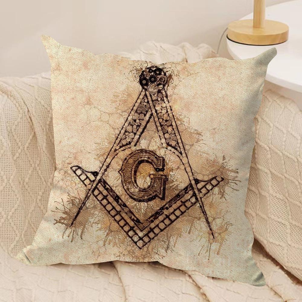 FFreemason Painting Cushion Cover Soft Plush Fabric DoubleSided Printed Sofa Cushion Cover for All Seasons Home Decor Gift