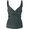 Polka Dot Printed Women Vest Tankini Set Ladies Summer Swimwear