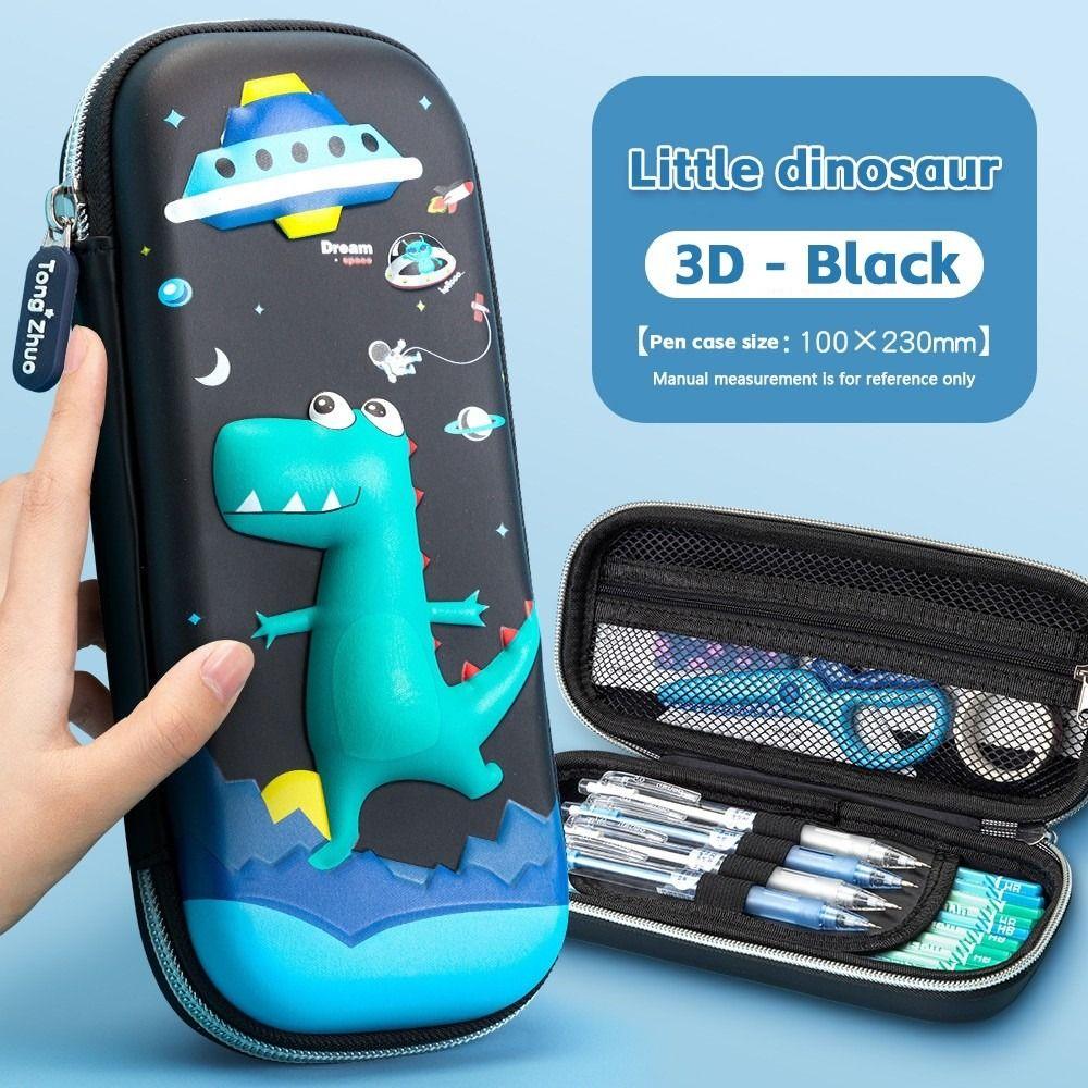 Мультяшный 3D Пенал Динозавры ЕВА Большая Вместимость Сумка для Ручек Водонепроницаемый Застежка-Молния Коробка для Хранения Канцелярских Товаров Девочки Мальчики