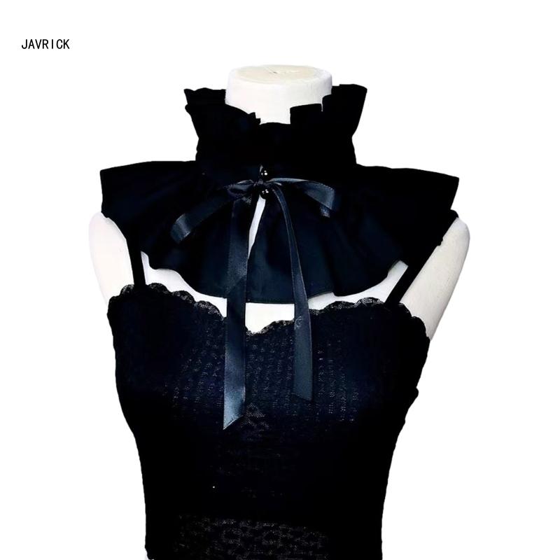 Ruffled Laple Shawl for Lady Girl Shawl Collar Elizabethan Collar