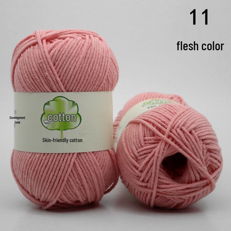 Пряжа из гребенного 5-слойного молочного хлопка для вязания и вязания крючком своими руками - Набор материалов средней толщины для шарфа и пледа