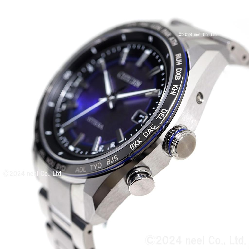 Citizen Attesa UNITE с лимитированными часами, Eco-Drive с питанием от света, Радиоуправляемые, Водонепроницаемые, СИНИЙ, Издание, Титан, Легкий, Серебристый, Синий,