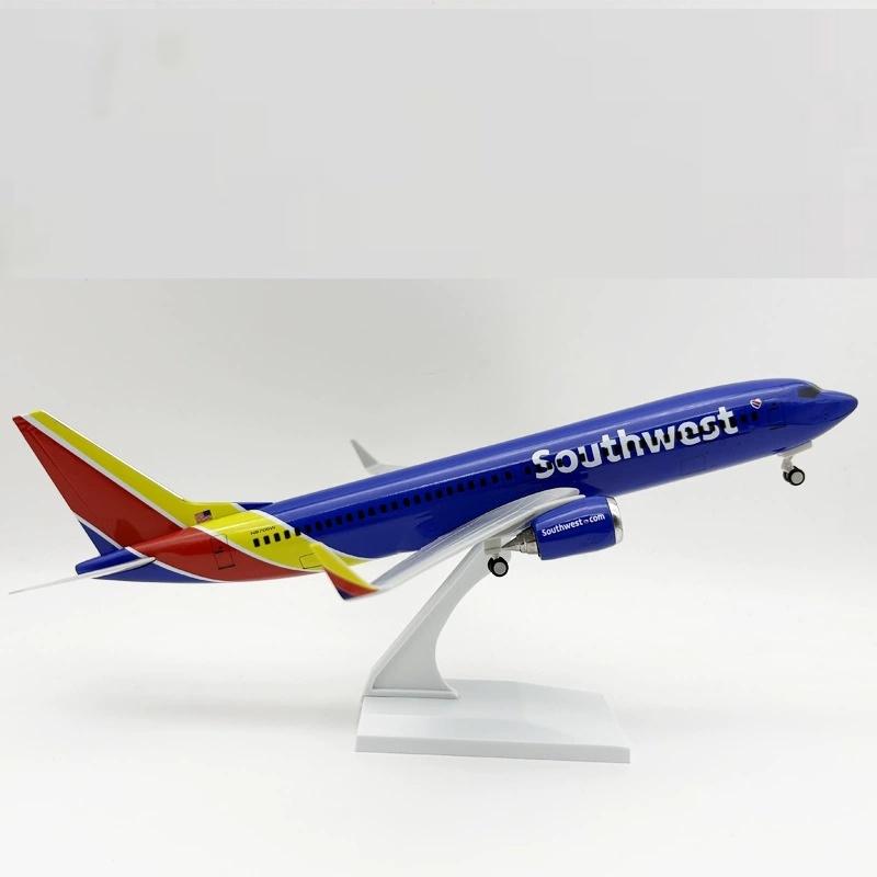 Миниатюрный самолет 30 см Самолет US Southwest Airways B737 1:Смоляная авиамодель масштаба 240 с подставкой и колесом, декор для дома