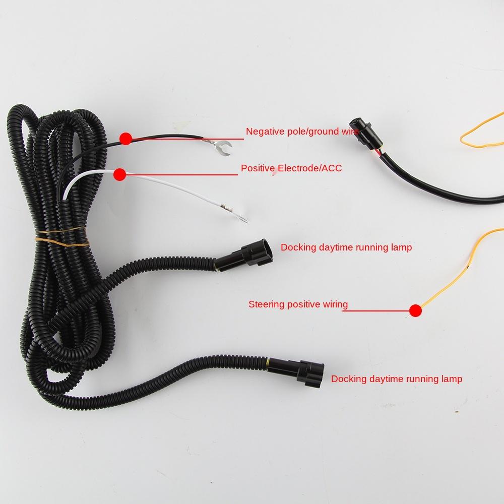 1 Pair Car LED Daytime Running Light Turn Signal Lamp For Toyota Hilux Revo 2020 2021