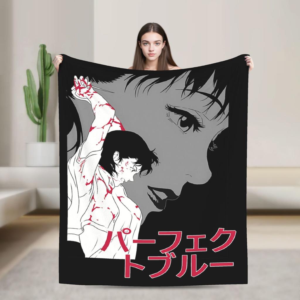 Perfect Blue Anime Blankets Flannel Print Portable Lightweight Throw Blanket for Home Car Bedspreads