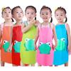 Craft Art Painting Cooking Cute Kids Cartoon Frog Printed Frog Design Apron Children Waterproof