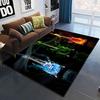 Красочные Музыкальные Гитарные Мелодии 3D Печатные Ковры для Гостиной Нескользящий Ковер для Спальни Прикроватная Зона Домашний Декор Полиэстеровый Коврик