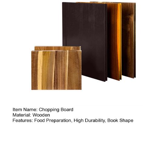 3Pcs/Set Book-Shaped Cutting Board Set Food-Specific Labels Kitchen Decorative Prep Boards Meat Fish Bread Cheese Chopping Board