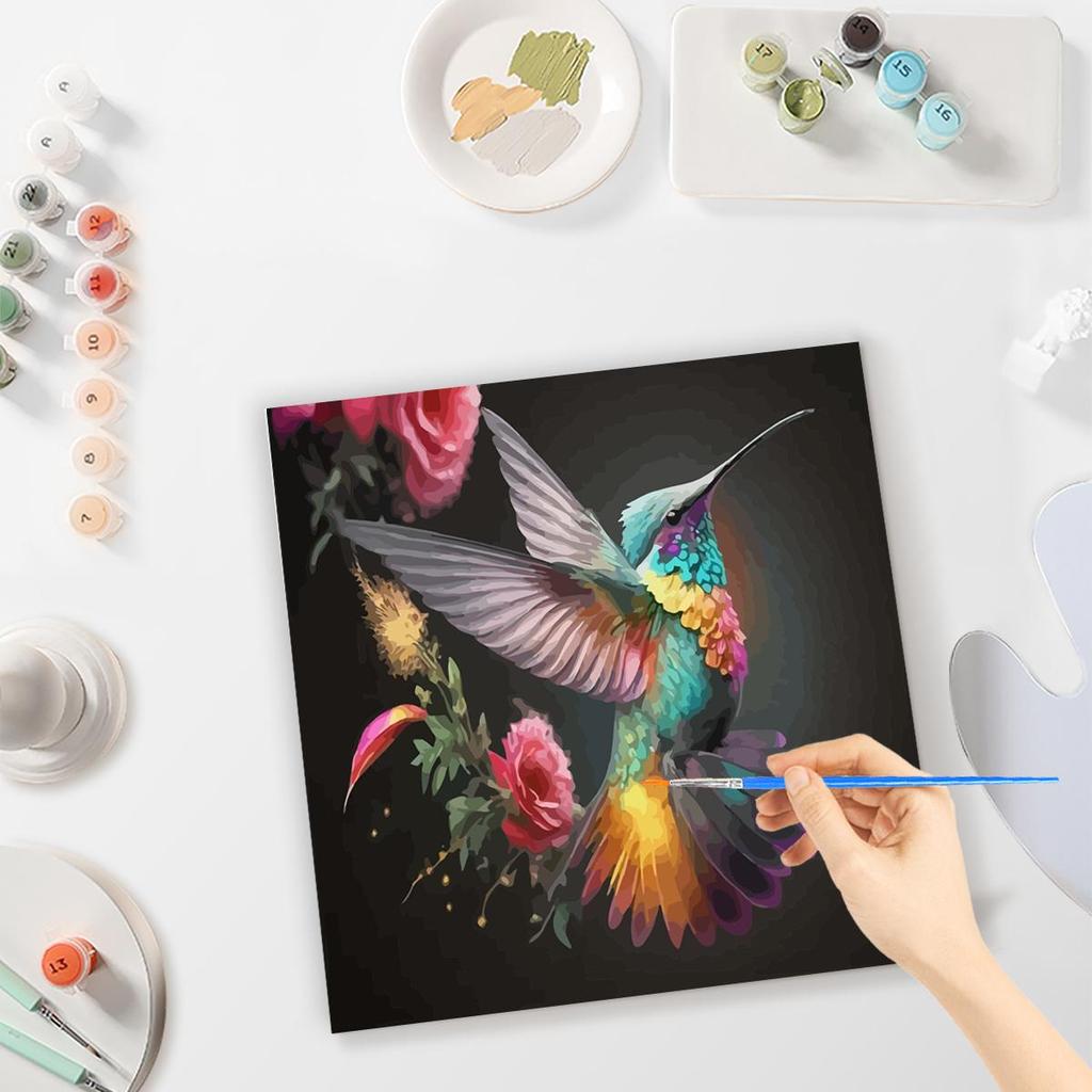 Frame Painting By Numbers Kits Animals Bird Acrylic Paint On Canvas Painting For Home Decors 40x40