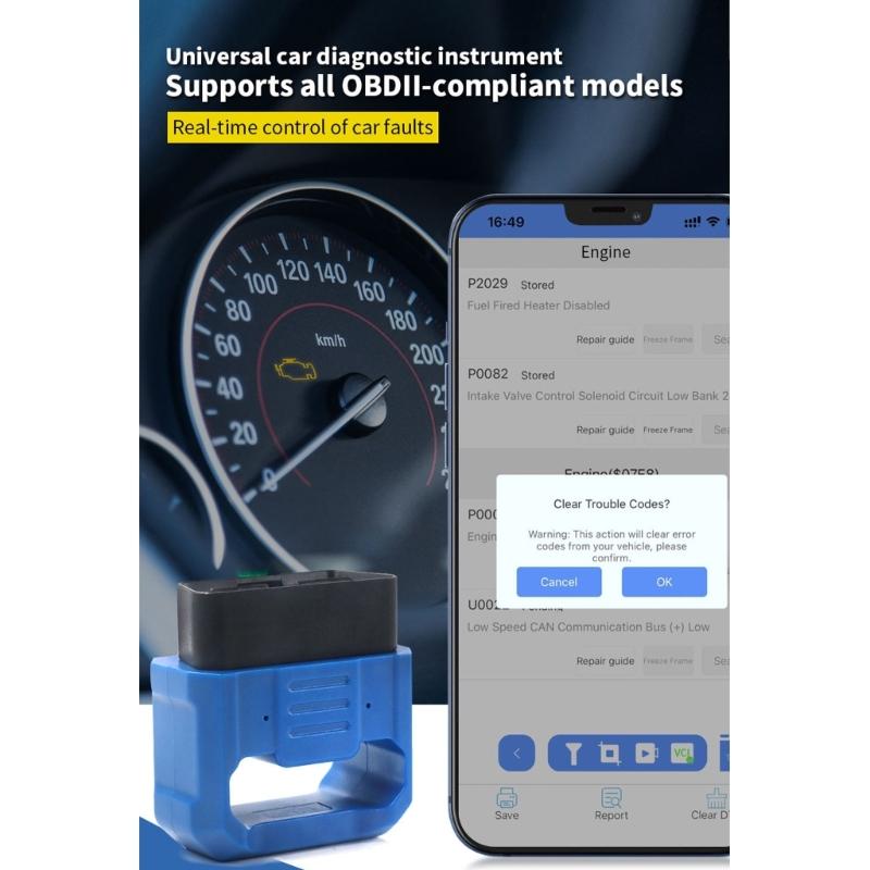 OBD2 Модуль Bluetooth-Совместимый Автомобильный Автомобильный Диагностический Интерфейс Сканер Инструмент