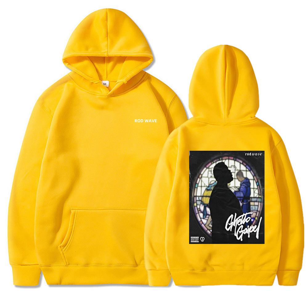 Rod Wave Ностальгия Музыкальный тур Толстовки Женские Мужские Длинные рукава Свитшоты с капюшоном Унисекс Крутая Повседневная Уличная Мода Y2K Уличная Мода Пуловеры Одежда