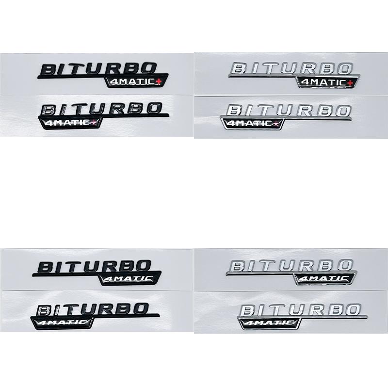 3D Guardabarros De Coche BITURBO 4MATIC ignia Emblema Pegatina Para Mercedes C43 AMG W205 W204 E43 W213 W212 GLC43 GLE43 W166