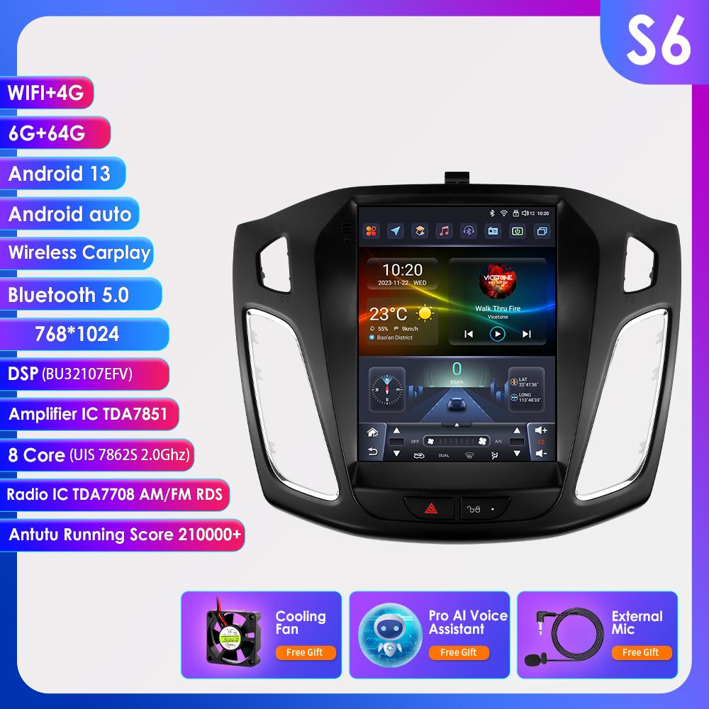 OSSURET Carplay 4G-LTE 7862 DSP 9,7-дюймовый 2 Din Android автомобильный радиоприемник GPS для Ford Focus 3 Mk 3 2011 - 2019 интеллектуальный мультимедийный видеоплеер RDS WIFI