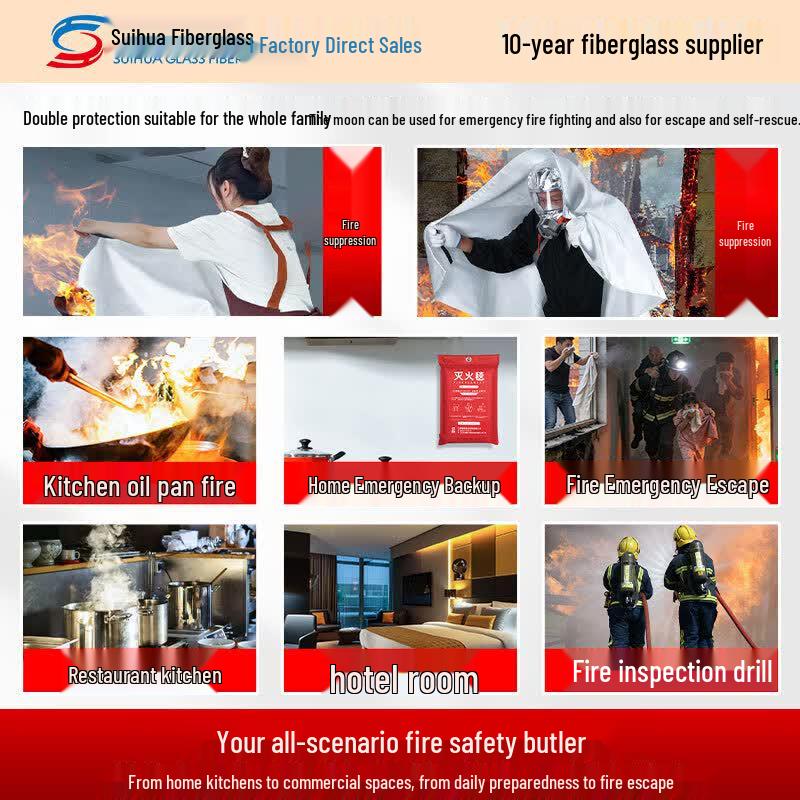 Suihua Silicone Fire Blanket for Home and Kitchen