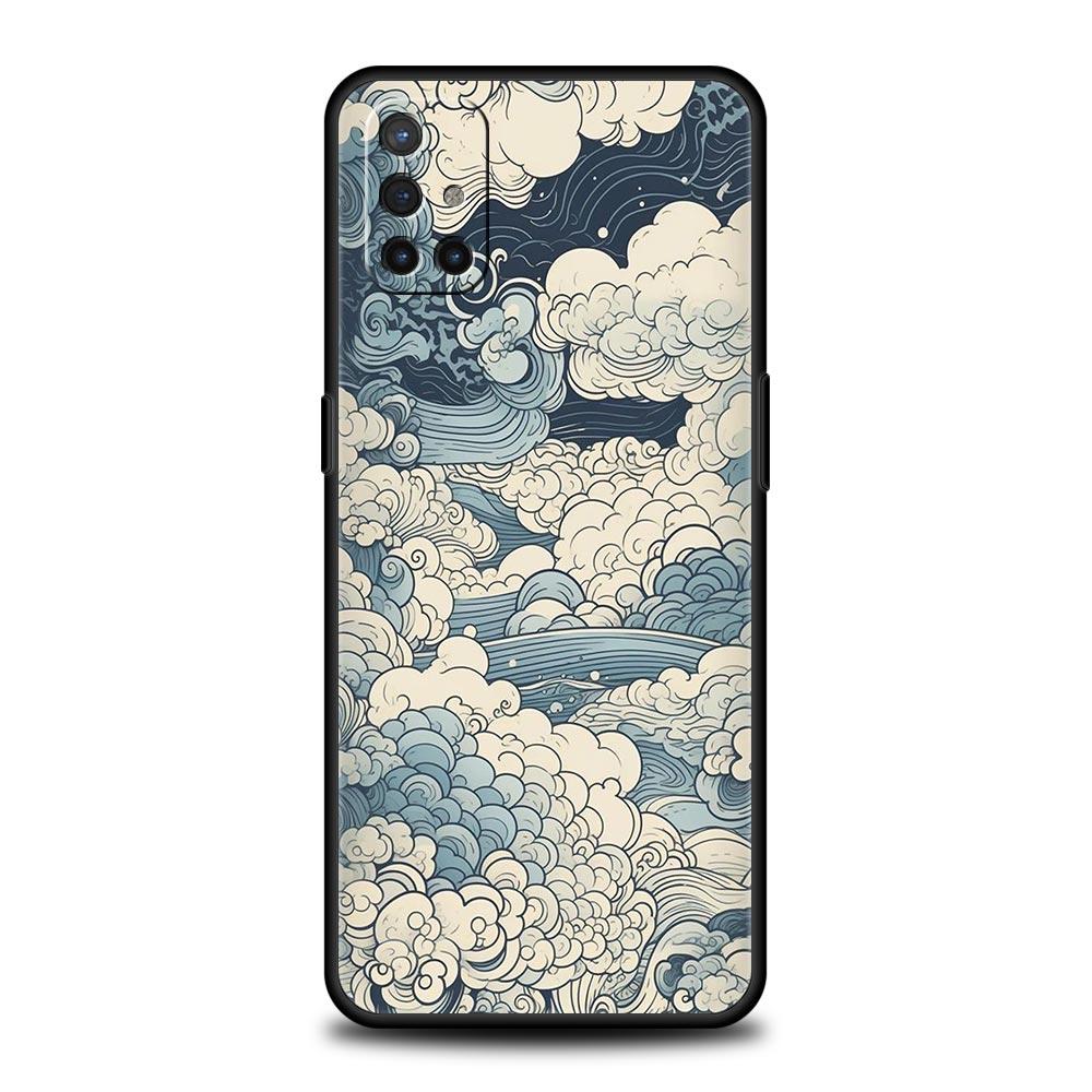 Японский пейзаж Чехол для телефона Для OnePlus 12 11 10 9 8 7 7T Pro 12R 10R 9RT 9R 8T Nord N100 N200 N10 2T CE 2 5G Мягкая Черная Крышка