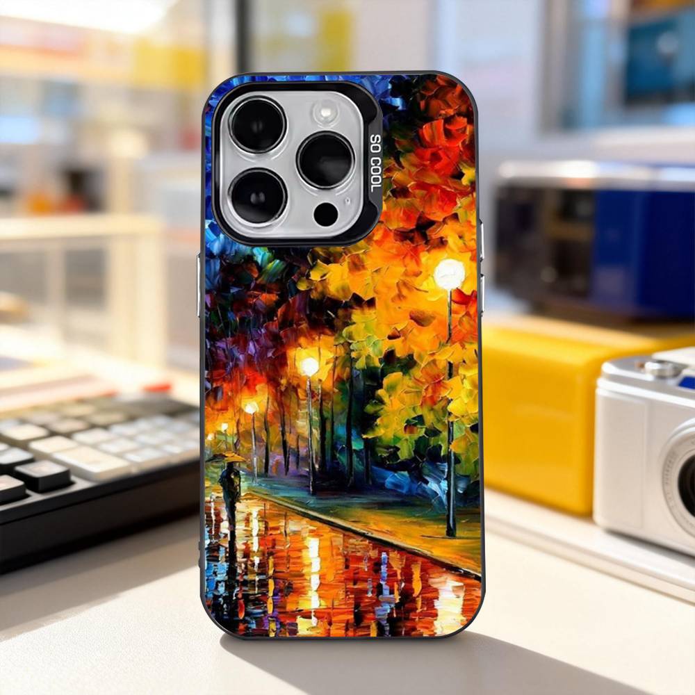 L-Leonid A-Afremov Painting Phone Case For iPhone 17,16,15,14,13,12,11,Pro,XS,Max,Plus,Mini,SE4,E Black Matte Shockproof Cover