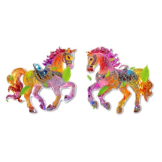 1/2/3/4/5/6/7/8/10/12/15/20/25 шт. Лошадиные украшения для рождественской елки Металлические стразы Лошадь