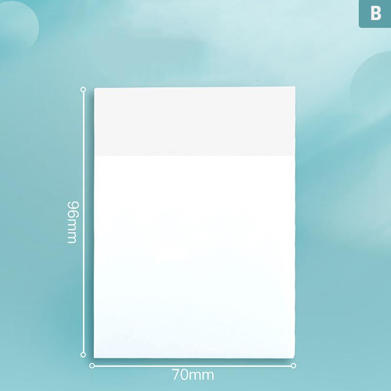 50 Sheets Waterproof Pet Transparent Sticky Note Memo Pad Daily To Do List