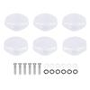 6Pcs Guitar Tuning Peg Cap Plastic Tuner Key Cover Machine Head Knob Cap for Replacement White