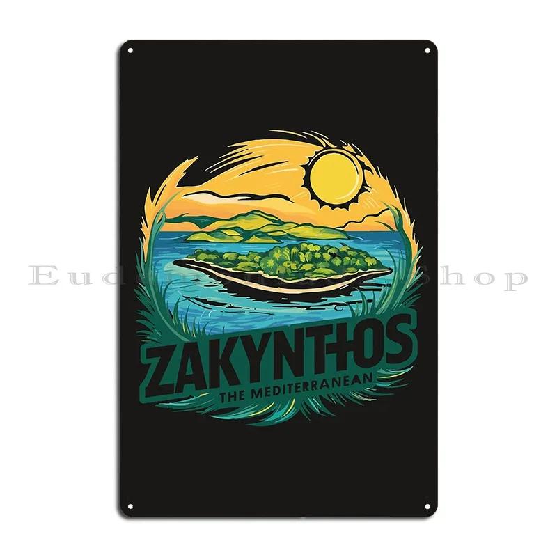 Cool For Lovers Of Warm Countries Zakynthos The Mediterranean Metal Sign Wall Decor Retro Club Printing Tin Sign Poster