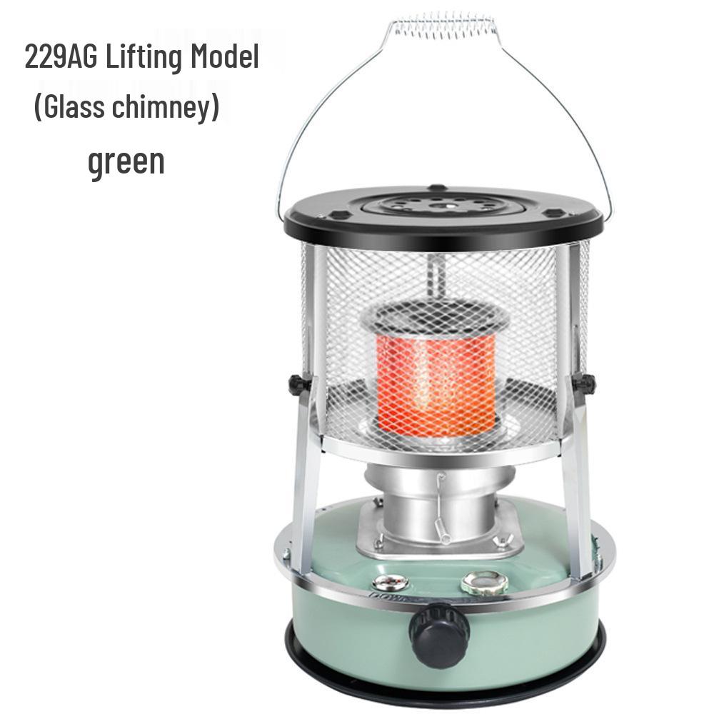 Adjustable Height Glass Chimney Kerosene Stove for Outdoor Camping & Indoor Use