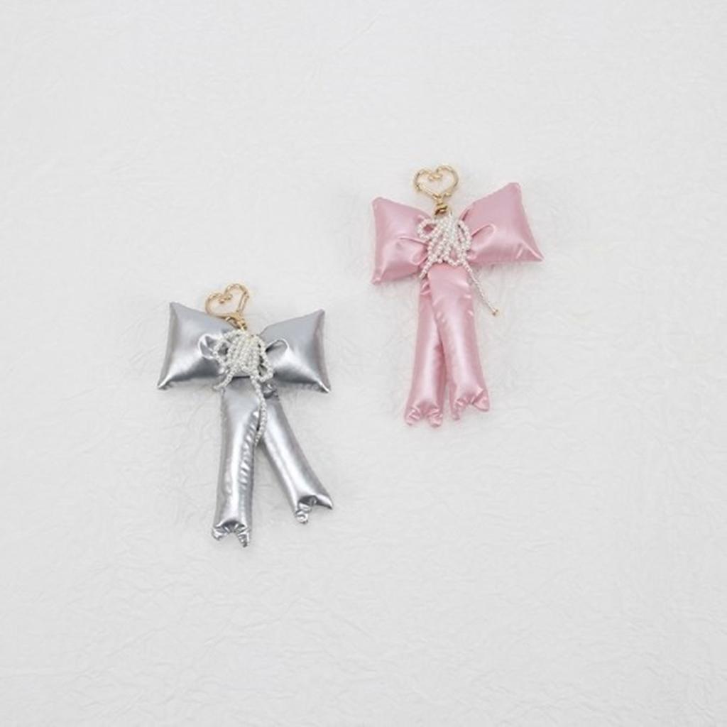 Pearls Knot Pendant Cellphone Charm Colorful Keychain Detachable Phone Lanyard Handmade Ornament for Wallet Bag