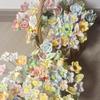 Керамические ornaments с засушенными цветами ручной работы из Цзиндэчжэня для декора спальни и офиса