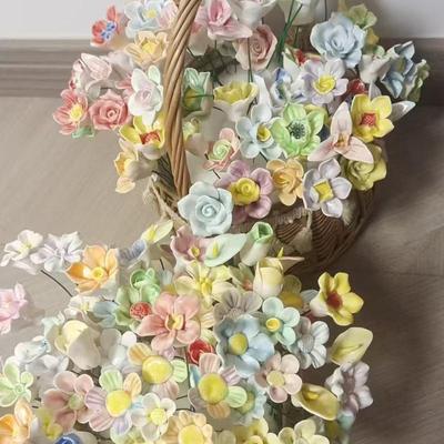 Керамические ornaments с засушенными цветами ручной работы из Цзиндэчжэня для декора спальни и офиса