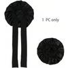 1PC Bowknot Lace Up Satin Bonnet Solid Color Elastic Sleeping Night Cap Lightweight Bath Cap Hair Bonnets For Women Girls Black Leopard Print