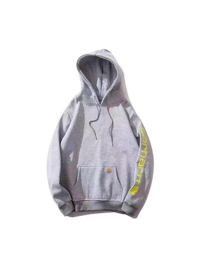 Унисекс Модный Худи Carhartt с Плюшевой Подкладкой Свитшот-Пуловер для Мужчин и Женщин