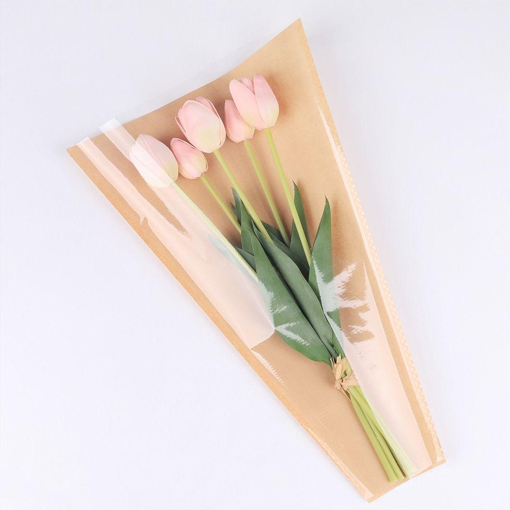 20pcs Waterproof Flower Bouquet Packaging Bags Rose Flower Bouquet Wrapping Bag  Teacher's Day