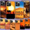 Чехол для телефона с караваном верблюдов в пустыне Для Iphone 17 Air 15 Pro 14 Plus 16 Pro Max 17E 16E 12 13 Mini 11 Чехол Милые Fundas