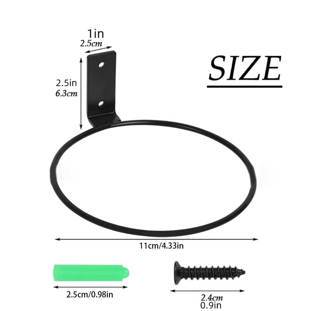 Modern Iron Wall Mounted Plant Holder Stand Elegant Flower Pots Rings Planter Hanger for Indoor Outdoor Balcony Use