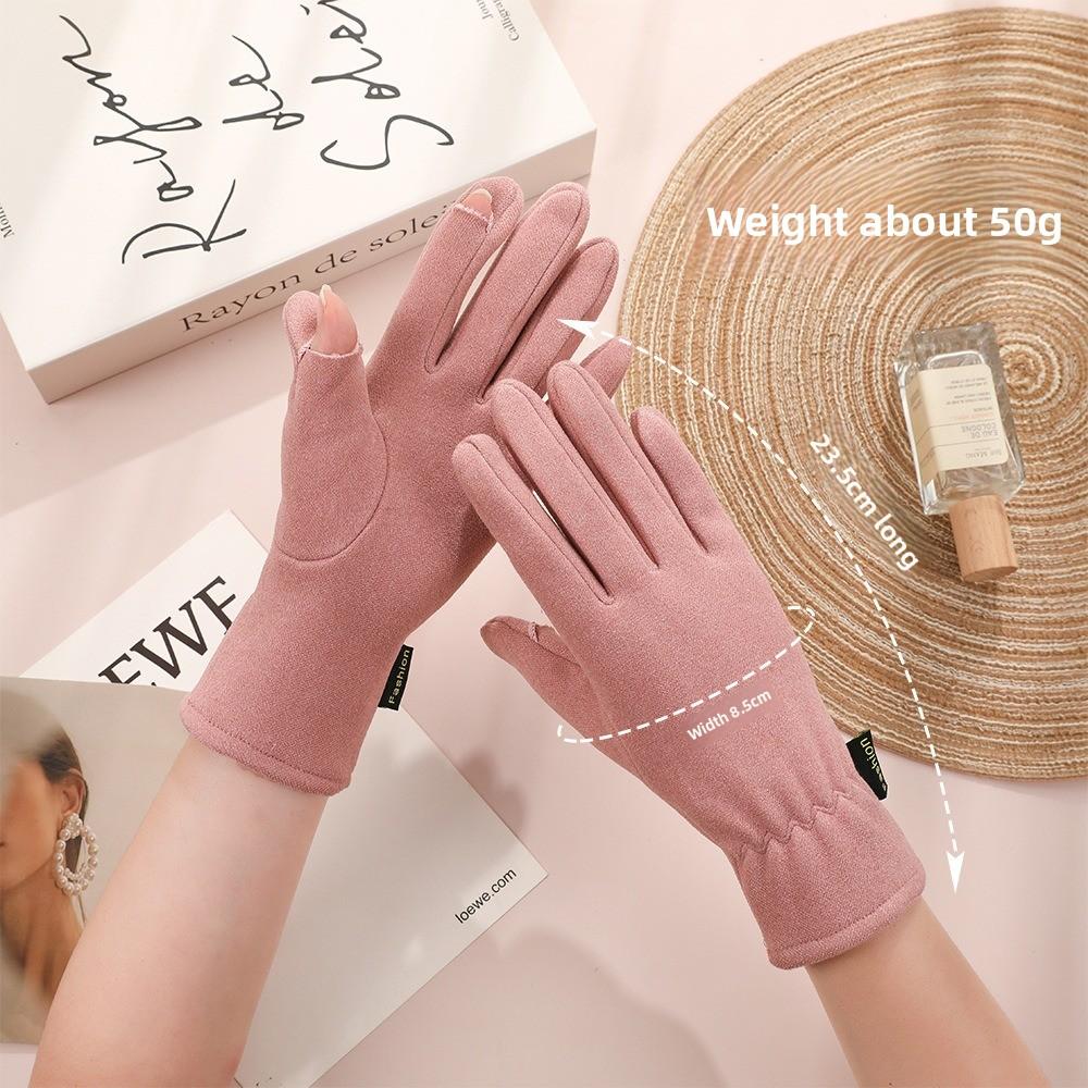 Touchable Screen Winter Gloves Plush Skiing Gloves New Driving Mittens  for Outdoor Cycling Skiing