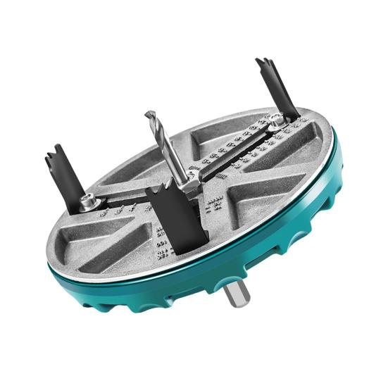 1/2Pcs Round Hole Saw Tools Safe To Use Wide Application 3-Teeth 45-130mm Adjustable Hole Opener Tools for Woodworking