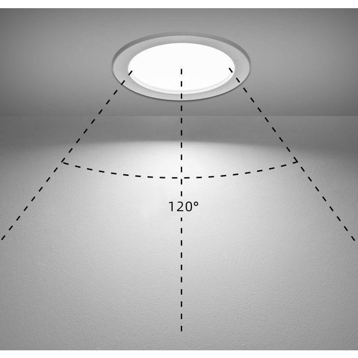 Spot encastrable LED - AIMOONSA - Lot de 6 - Extra plat - 9W (équiv. 72W) - Blanc froid 6500K