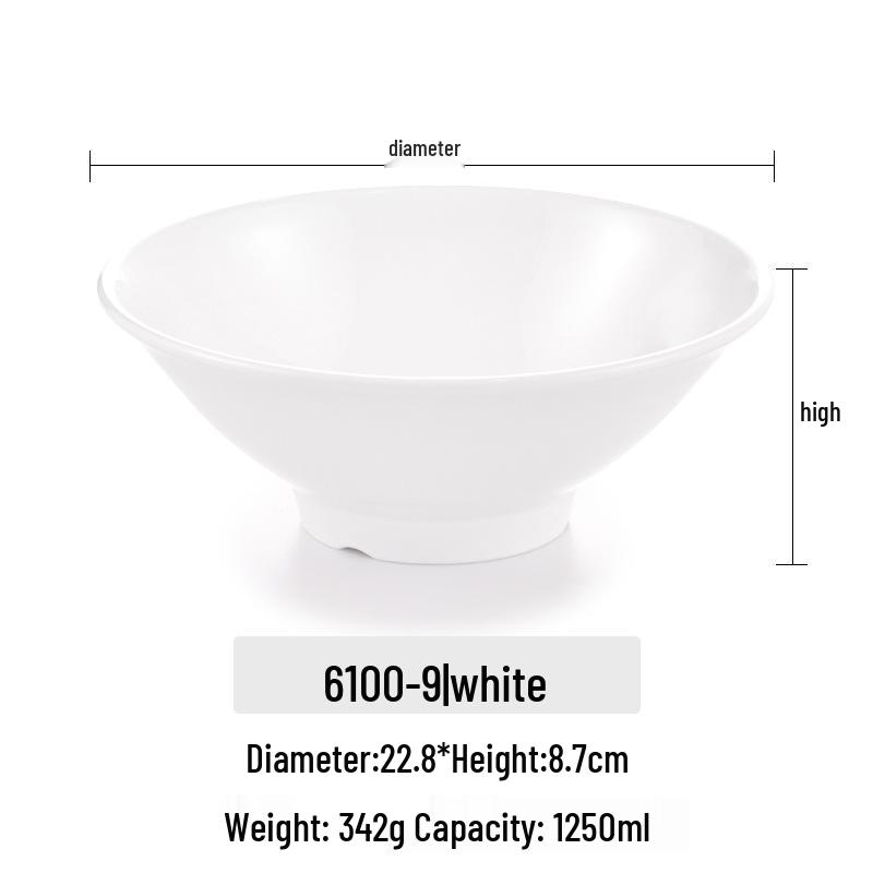 Большая миска для рамена из меламина для лапшичных - Коническая миска для Луосифэнь, Мала Тан, супа и рисовой лапши