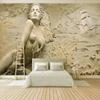Wall Mural European Style Golden 3d Relief Seaside Beauty Figure Wallpaper Living Room Tv Bedroom Art Home Decor Paper