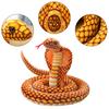 Имитация змеи, гигантская игрушка кобры, реалистичная змеиная кожа, плюшевые плюшевые игрушки, забавная игрушка-трюк, мягкая кукла-животное