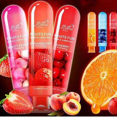 Съедобная смазка на водной основе приправленная плодом 80мл для взрослого анального вагинального устного геля