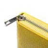 Длинный кошелек из кожи ската с круглой молнией, 9 цветов в наличии, Stingray Galusha Yellow, натуральная кожа, большая вместимость [Levetta] [129-3stw]