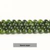 Натуральные зеленые нефритовые круглые бусины Jing Suo для изготовления украшений и браслетов своими руками